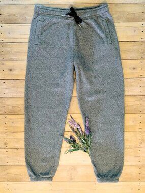 Calvin Klein Performance Fleece Lined Joggers M Gray Elastic Drawstring Waist